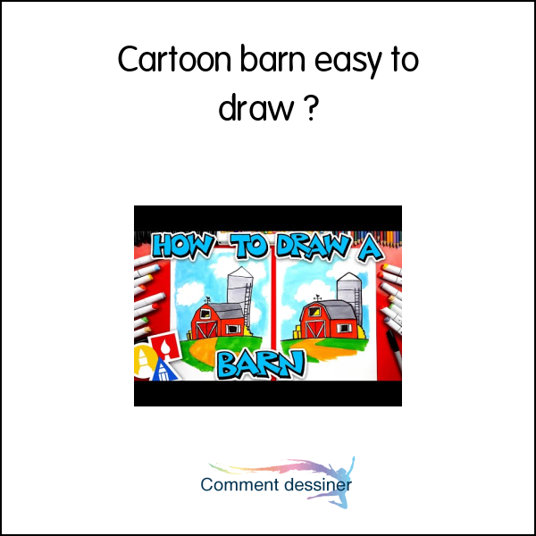 Cartoon barn easy to draw